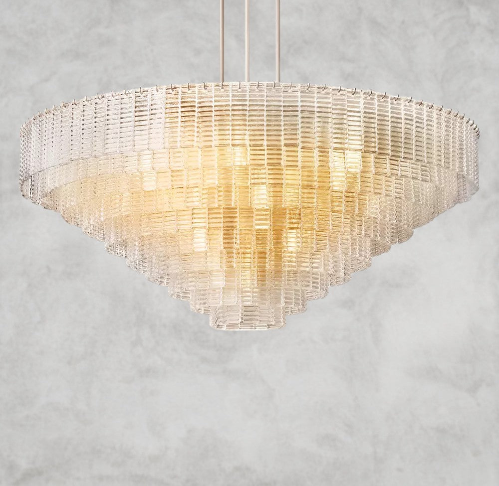 Sirene Clear Glass Round Chandelier 41", 52", 65"
